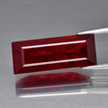 4.69ct 15.8x6mm Baguette Natural Purplish Red Ruby Mozambique Gemstone