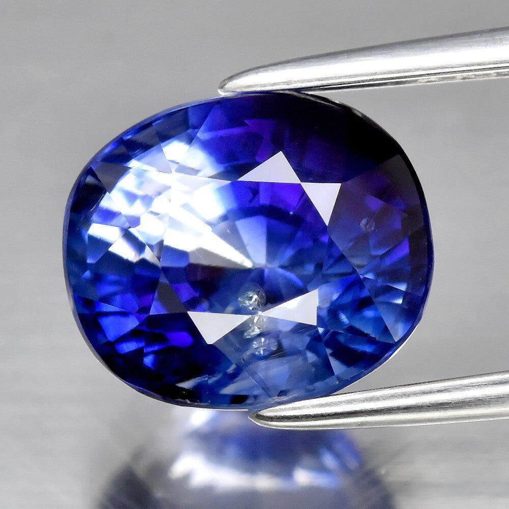 3.59ct 8.6x7.4mm VS Cushion Natural Blue Sapphire CeylonGemstone