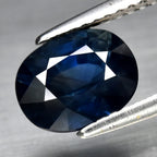 CERTIFICATE Incl.* 2.44ct Oval Unheated Blue Sapphire Gemstone, Africa — view 1