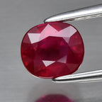 BGL CERTIFICATE Incl.* 1.03ct Cushion Pinkish Red Ruby Myanmar Gemstone