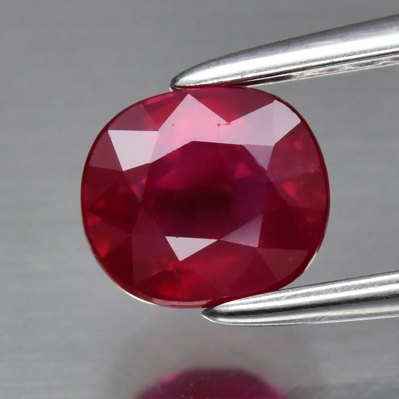 BGL CERTIFICATE Incl.* 1.03ct Cushion Pinkish Red Ruby Myanmar Gemstone
