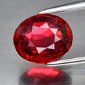 2.00ct 8x6.7mm VS Oval Orangish Red Ruby Gemstone, Tanzania