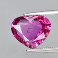 CERTIFICATE Incl.*2.09ct Heart Natural Pink Sapphire Gemstone Mozambique *Heated