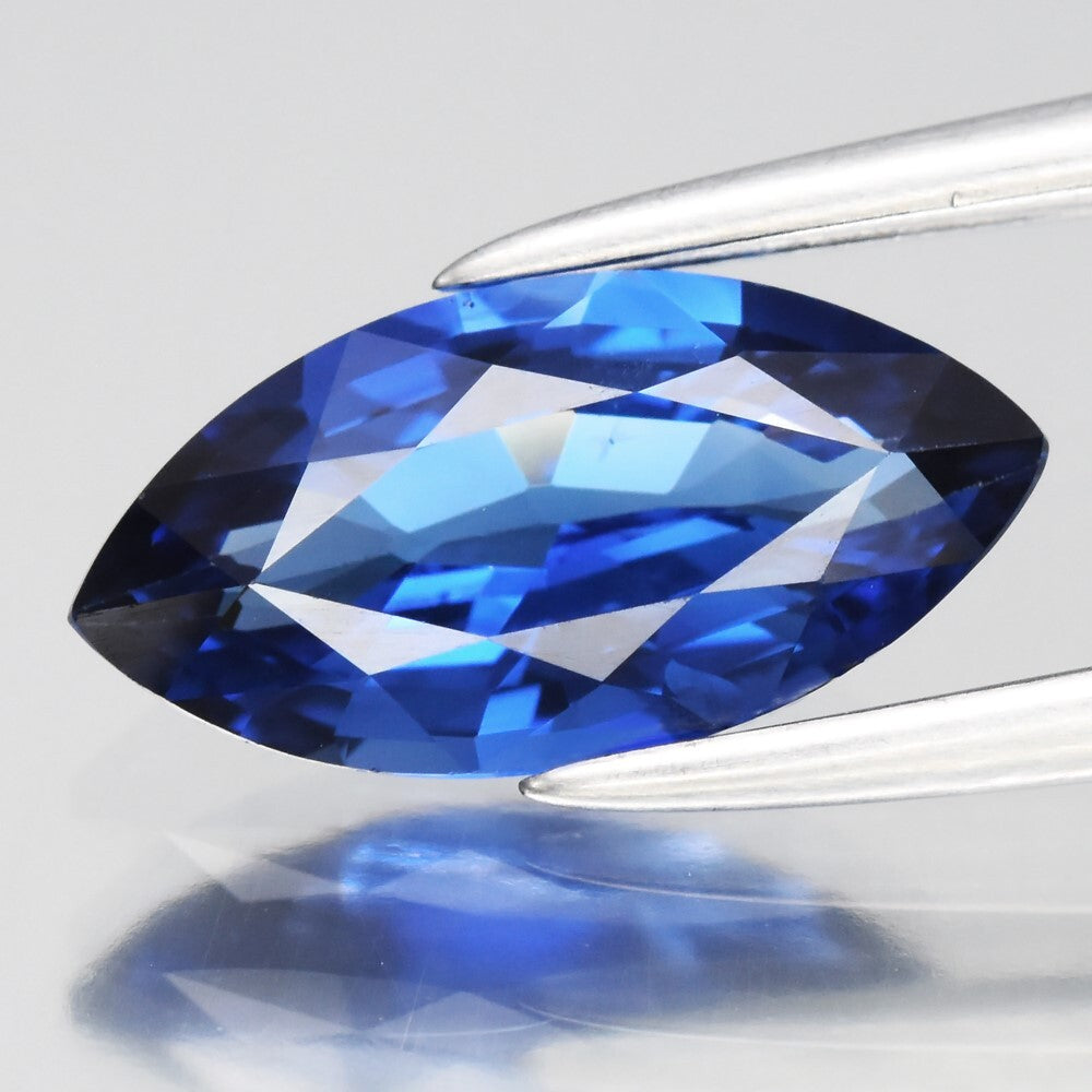 AIGS CERTIFICATE Incl.*1.40ct VS Marquise Natural Blue Sapphire Gemstone, Heated