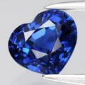 AIGS CERTIFICATE Incl.* 0.96ct VVS Heart Natural Blue Sapphire Gemstone, Heated — view 1