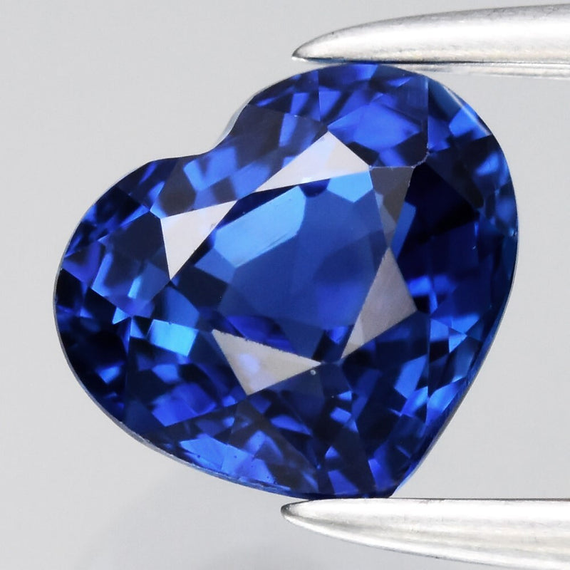 AIGS CERTIFICATE Incl.* 0.96ct VVS Heart Natural Blue Sapphire Gemstone, Heated