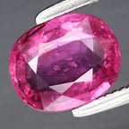 CERTIFICATE Incl.* 1.23ct Oval Natural Unheated Pinkish Red Ruby, Mozambique