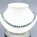 Natural Topaz Cubic Zirconia Necklace &amp; Earrings 57.00ct in 925 Sterling Silver — view 1