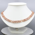 Natural Morganite &amp; Topaz Gem Necklace in 925 Sterling Silver (Pink Gold Plated) — view 1