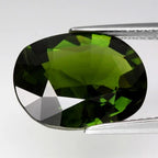💎 7.27ct 14x10.8mm VS Oval Natural Green Sapphire - Deep Hue Thailand Gemstone - Picture 3 of 10