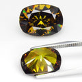 Big 4.97ct VS Cushion Brilliant Natural Yellowish Green Demantoid Garnet Gem