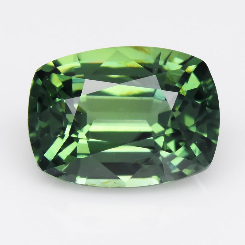 1.94ct 8x6mm VVS Cushion Green Sapphire - Heated, Superb Australia Gemstone