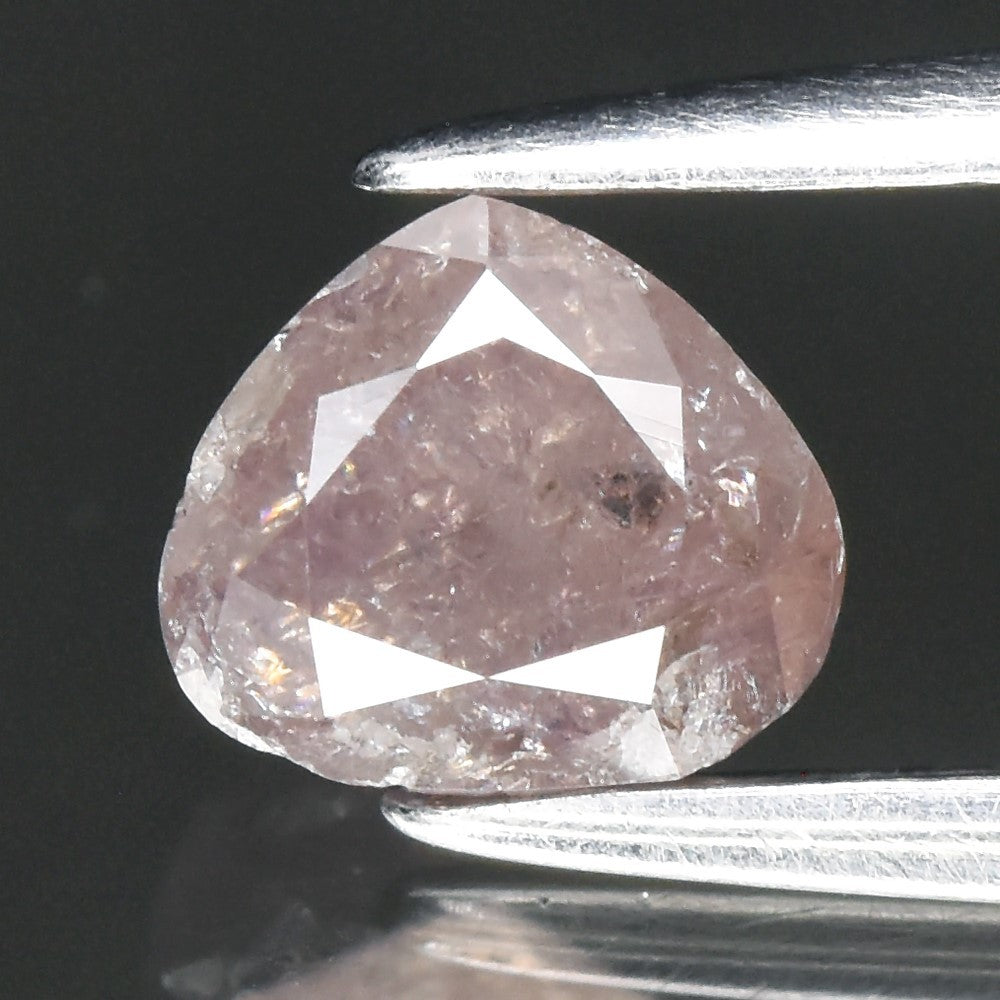 0.80ct 5.7x5mm Pear Natural Untreated Fancy Pinkish Brown Diamond I2 — view 1