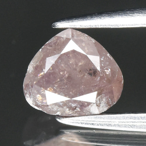 0.80ct 5.7x5mm Pear Natural Untreated Fancy Pinkish Brown Diamond I2 — view 1