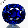 GIA CERTIFICATE Rare 3.17ct IF Oval Natural Deep Royal Blue Sapphire Heated