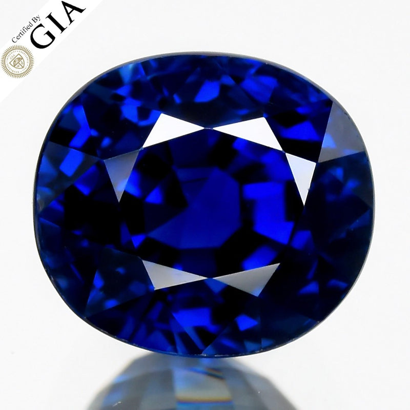 GIA CERTIFICATE Rare 3.17ct IF Oval Natural Deep Royal Blue Sapphire Heated