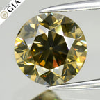 GIA Report 2.02ct Natural Untreated Fancy Dark Greenish Brown Diamond SI1