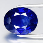3.09ct VS Oval Natural Velvet Radiant Blue Sapphire - Heated, Prestige Gem