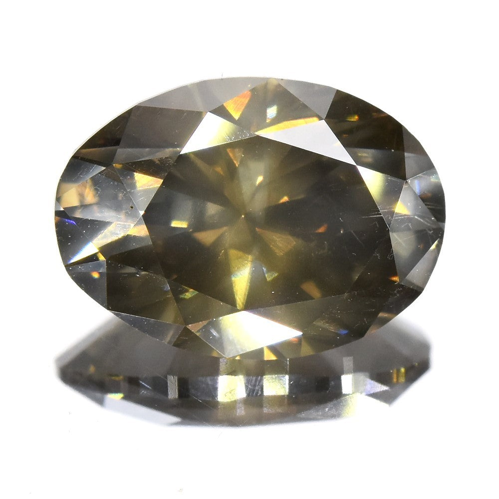 2.51ct 10x7.3mm Oval Natural Untreated Fancy Greenish Gray Diamond SI2