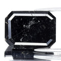 14.55ct Emerald Cut Natural Untreated Fancy Jet Black Diamond Opaque (AA)