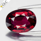 GLC CERTIFIED 1.16ct VS Oval Natural Red Ruby - Unheated, Mozambique Gemstone