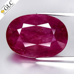 GLC CERTIFIED Big! 21.33ct Oval Natural Red Ruby - Heated, Mozambique Gemstone