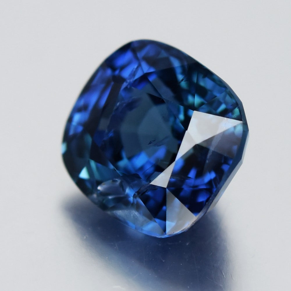 4.25ct 9.2x8.4mm Cushion Natural Deep Royal Blue Sapphire - Unheated, Burma — view 2
