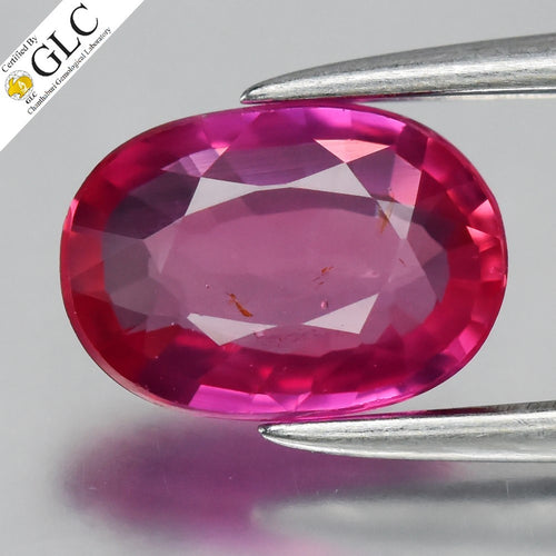 GLC CERTIFIED 1.03ct VVS Oval Natural Pink Sapphire - Unheated Mozambique Gem — view 1