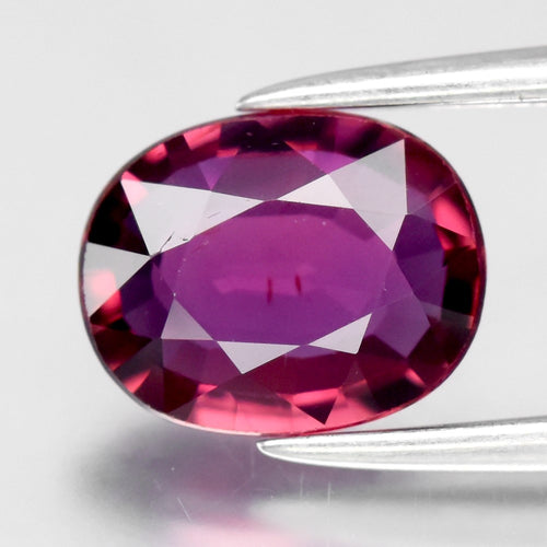 GLC CERTIFIED 1.25ct VVS Natural Purplish Red Ruby - Unheated, Mozambique Gem — view 1