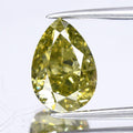 2.51ct 9.81x6.73mm Pear Natural Untreated Fancy Orange Yellow Diamond VS2