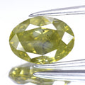 2.05ct 9.07x6.6mm Oval Natural Untreated Fancy Greenish Yellow Diamond SI2