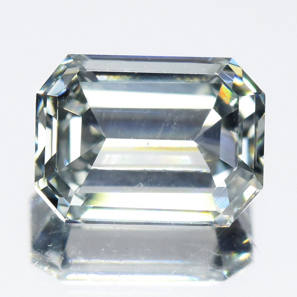 1.05ct 6.7x4.97mm Emerald Cut Natural Treated Fancy Green Diamond VVS1