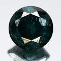 5.12ct Round Brilliant Natural Treated Fancy Greenish Blue Diamond I1 Africa