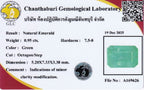 Laboratory report for GLC CERTIFIED 0.95ct Octagon Natural Green Emerald - Colombia Gemstone