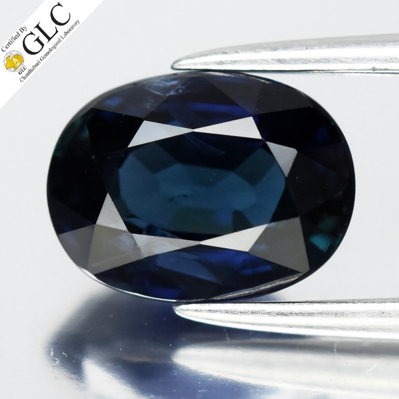 GLC CERTIFIED 1.88ct VS Oval Natural Blue Sapphire - Heated, Africa Gemstone