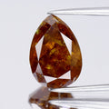 3.83ct Pear Natural Untreated Fancy Deep Brownish Red-Orange Diamond I1