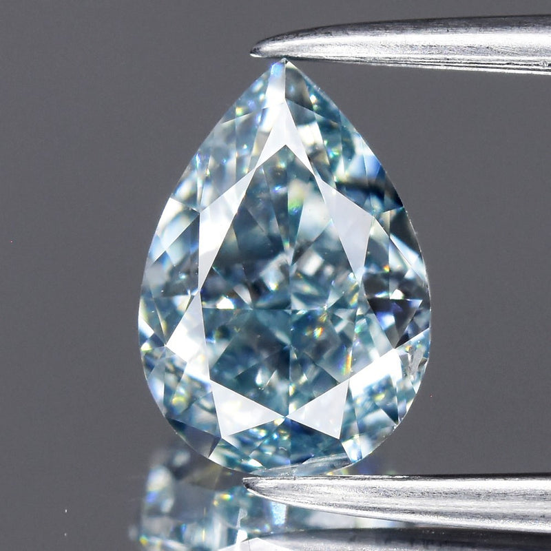 1.02ct Pear Natural Treated Fancy Intense Blue Diamond VVS1 Africa