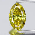 0.91ct Marquise Natural Treated Fancy Orangy Yellow Diamond SI1 Africa