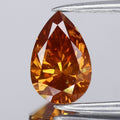 1.01ct Pear Natural Treated Fancy Intense Orangy Pink Diamond SI1 Africa