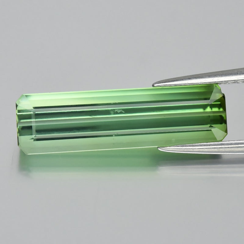 4.01ct 19x5.5mm VS Octagon Natural Green Tourmaline - Unheated Mozambique Gem