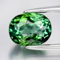 1.22ct 6.5x5mm VVS Oval Natural Green Tourmaline - Unheated, Mozambique Gem — view 1