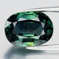 4.00ct VS Oval Natural Bluish Green Sapphire - Unheated, Tanzania Gemstone