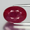 Big 6.02ct 11x8mm Oval Natural Purplish Red Ruby - Unheated Tanzania Gemstone