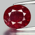 Elegant 2.06ct 8x7mm Oval Natural Red Ruby - Unheated, Tanzania Gemstone — view 1