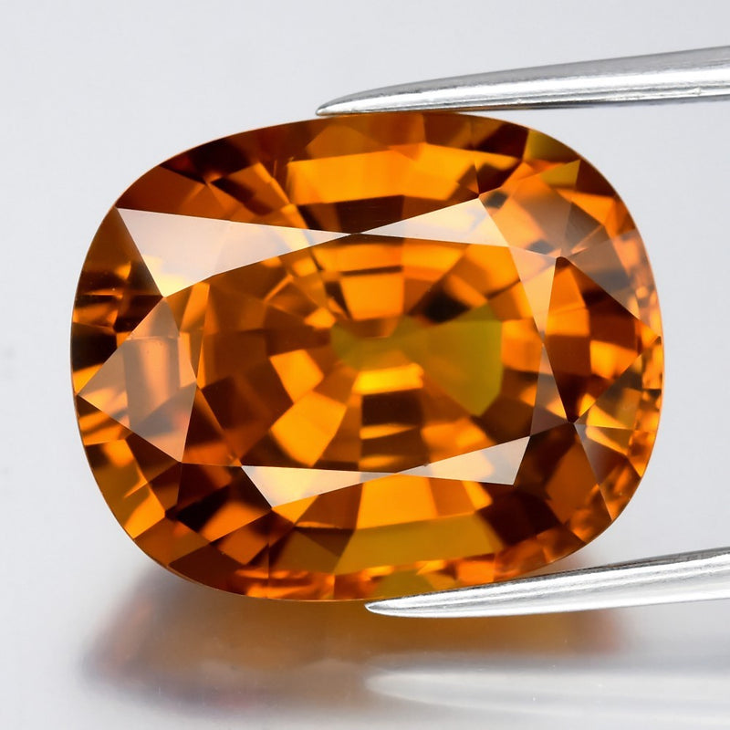 14.16ct IF Cushion Natural Golden Yellow Sapphire - Premium Quality, Thailand