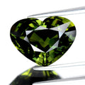 8.97ct 15x11mm IF Heart Natural Green Sapphire - Superb, Thailand Gemstone