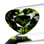 8.97ct 15x11mm IF Heart Natural Green Sapphire - Superb, Thailand Gemstone
