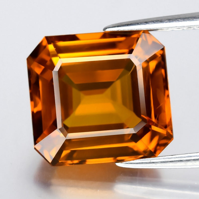 7.10ct 11x10.2mm VVS Octagon Natural Yellow Sapphire - Thailand Gemstone