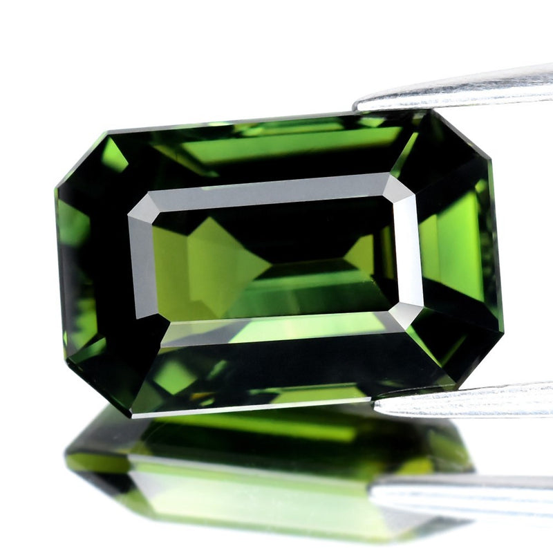 7.70ct 13.3x8.8mm IF Octagon Natural Green Sapphire - Elite Clarity, Thailand