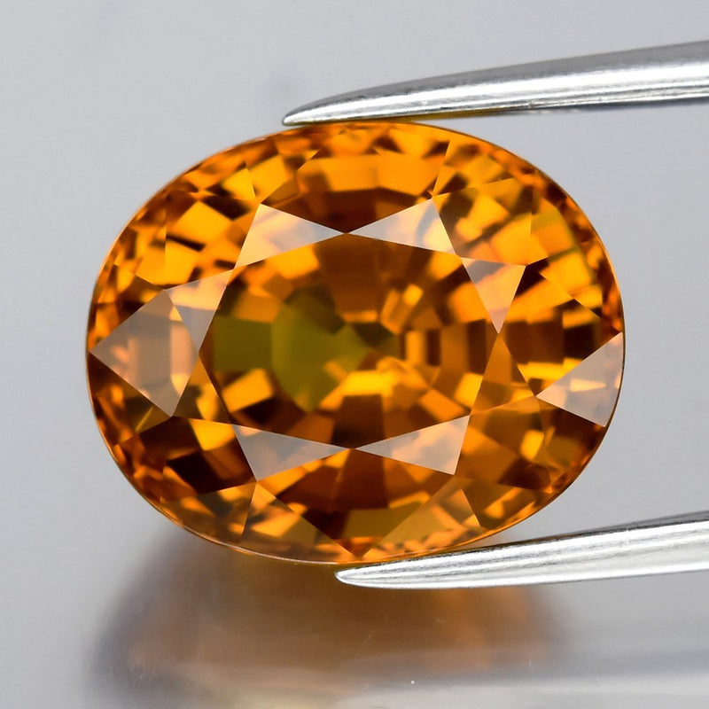 Glowing! 7.16ct 11.5x9.5mm IF Oval Natural Yellow Sapphire - Thailand Gem